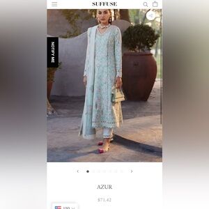 Brand new Suffuse Pakistani original designer outfit